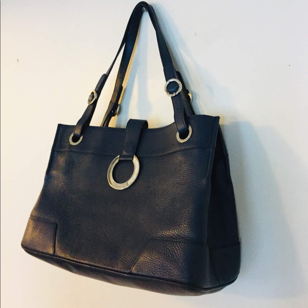 RARE! 💫Bvlgari Navy Soft Grain Leather Handbag